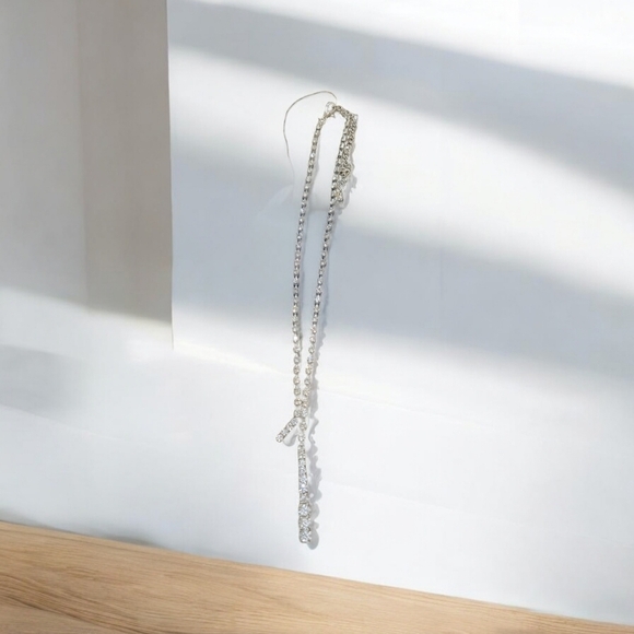 CZ Silver Rhinestone Necklace - Picture 1 of 1